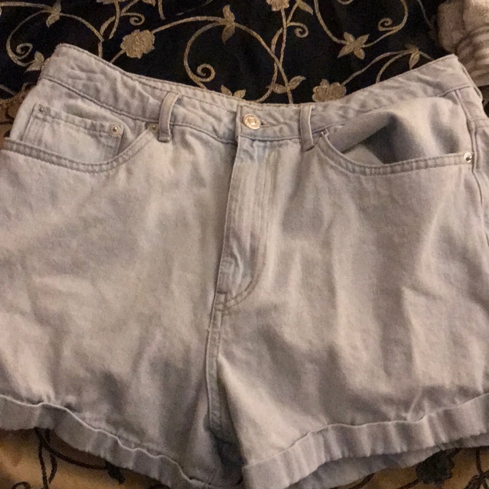 High rise mom jean shorts